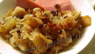 Тушеная капуста в мультиварке