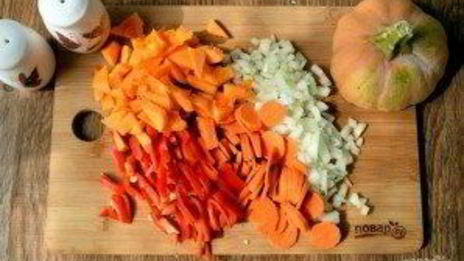 тыква фаршированная мясом и овощами