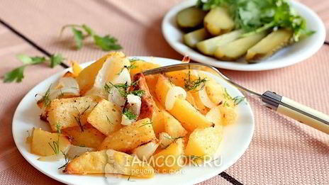вареная картошка, запеченная в духовке