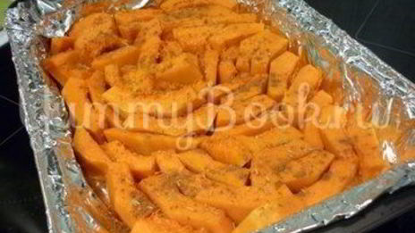 запеченная тыква с соусом терияки