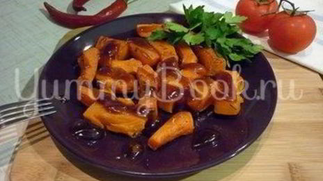 запеченная тыква с соусом терияки