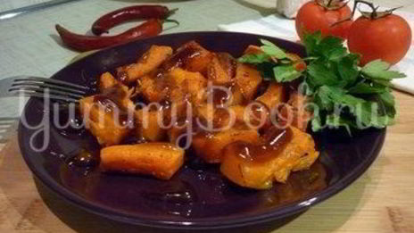 запеченная тыква с соусом терияки