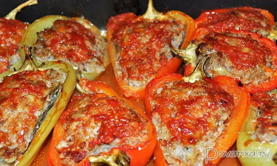 Рецепт запеченный фаршированный перец