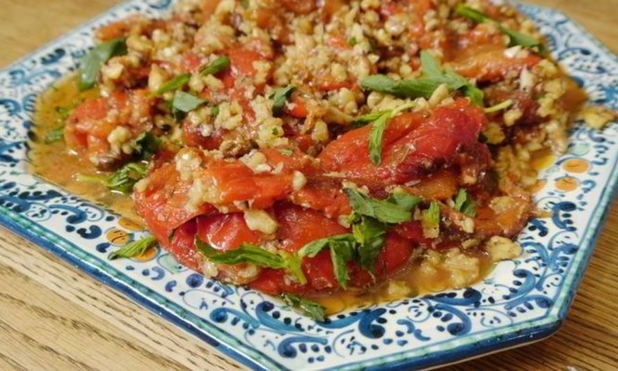 Рецепт запеченный сладкий перец с грецкими орехами