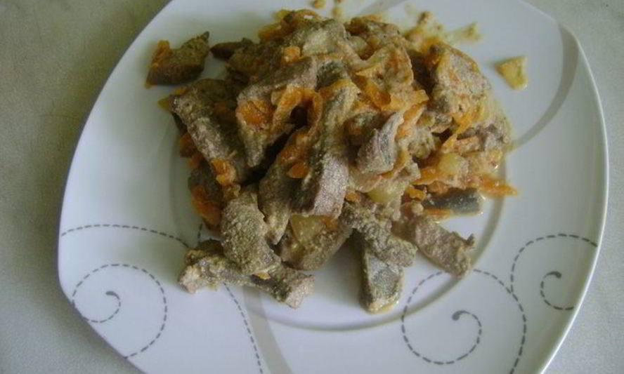 Рецепт диетическая печень по-строгановски