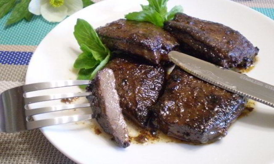 Рецепт жареной говяжьей печени