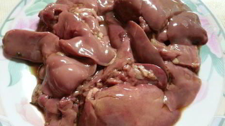 куриная печень под шапкой