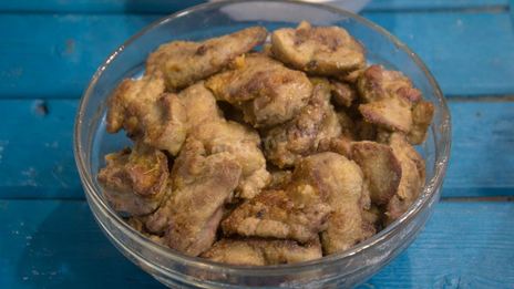 куриная печень с яблоками