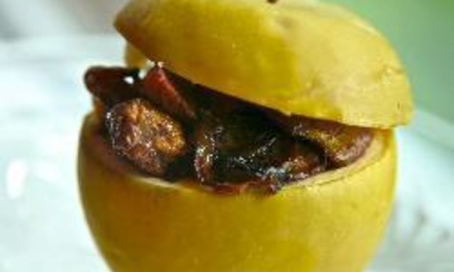 Рецепт куриная печень с яблоком