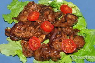 Куриная печень терияки