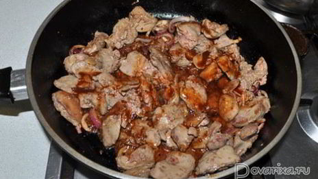 куриная печень терияки