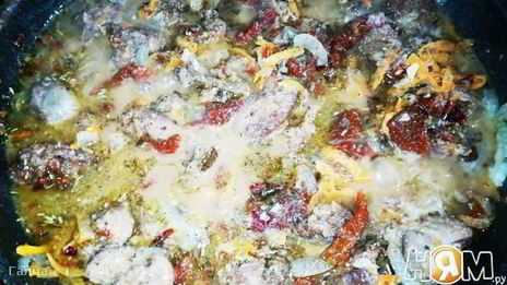 куриная печень в белом вине