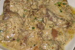 Куриная печень в соусе