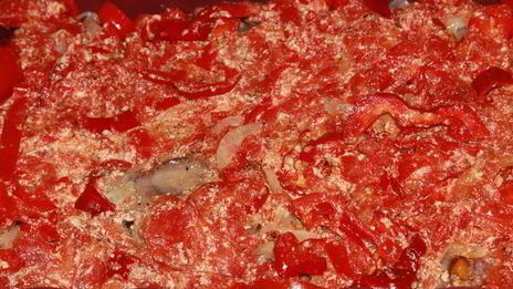 куриная печень, запеченная с овощами