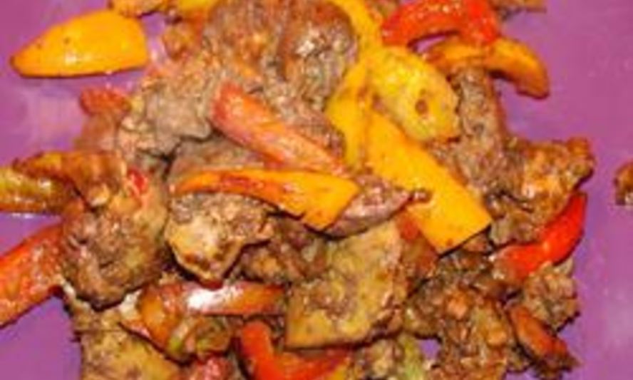 Рецепт куриная печень жаренная со сладким перцем