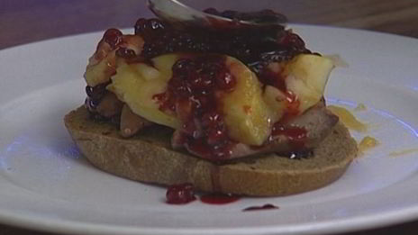 куриная печенка с яблоками