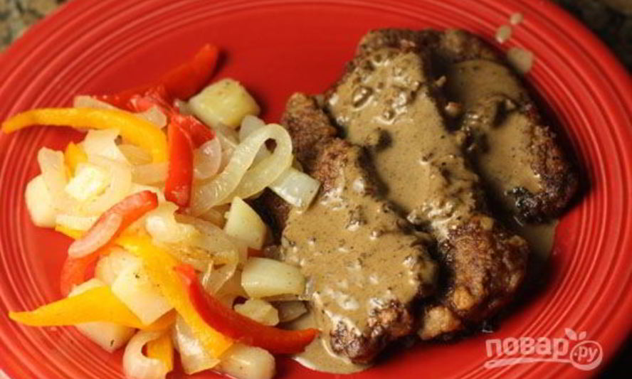 Рецепт печень говяжья с овощами