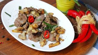 Печень кролика жареная