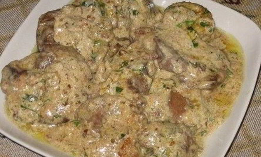Рецепт печень куриная в ореховом соусе
