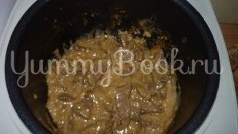 печень под соусом бешамель из мультиварки