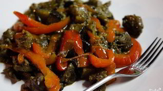 Печень с болгарским перцем