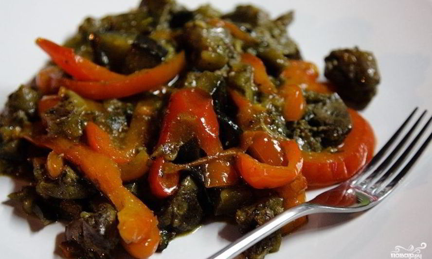 Рецепт печень с болгарским перцем