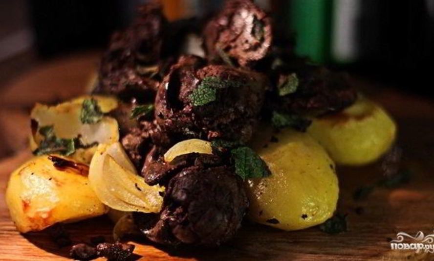 Рецепт печень с картошкой в духовке