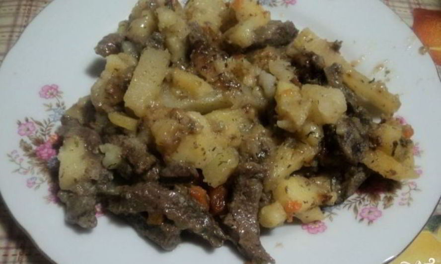 Рецепт печень с картошкой в мультиварке