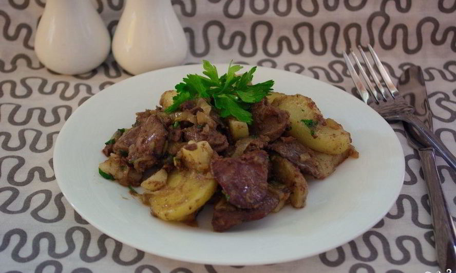 Рецепт печень с картошкой