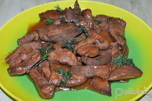 Печень с восточным соусом