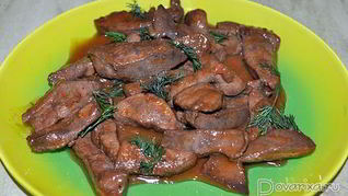 Печень с восточным соусом