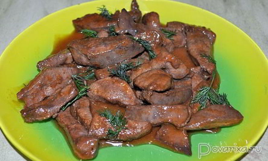 Рецепт печень с восточным соусом