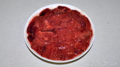 печень с восточным соусом