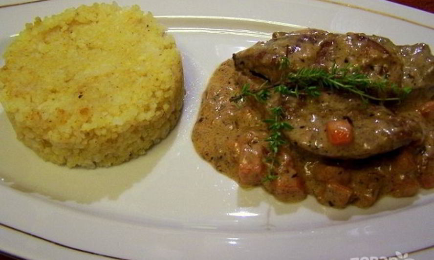 Рецепт печень свиная тушеная