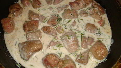 печень тушеная