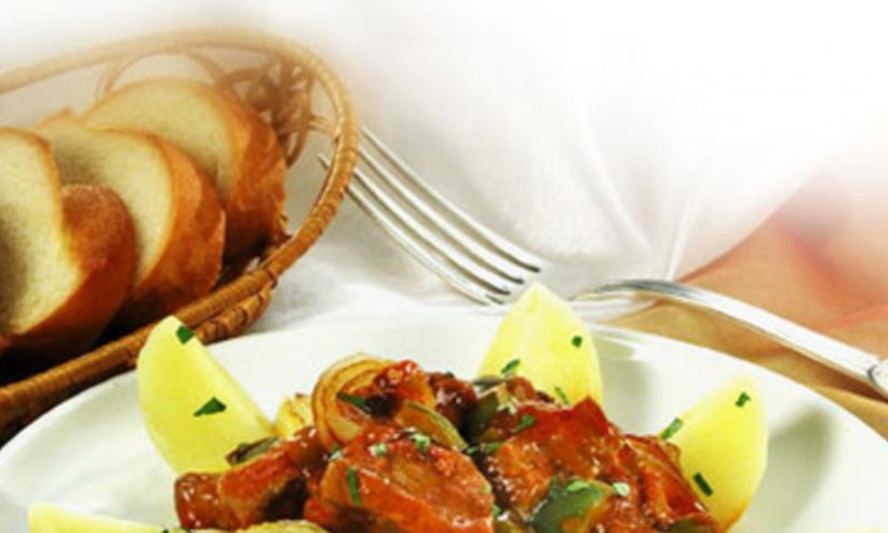 Рецепт печень в остром соусе