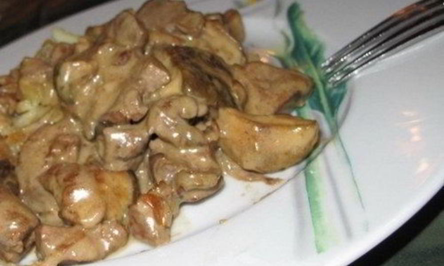 Рецепт печень в соусе из йогурта и плавленого сырка