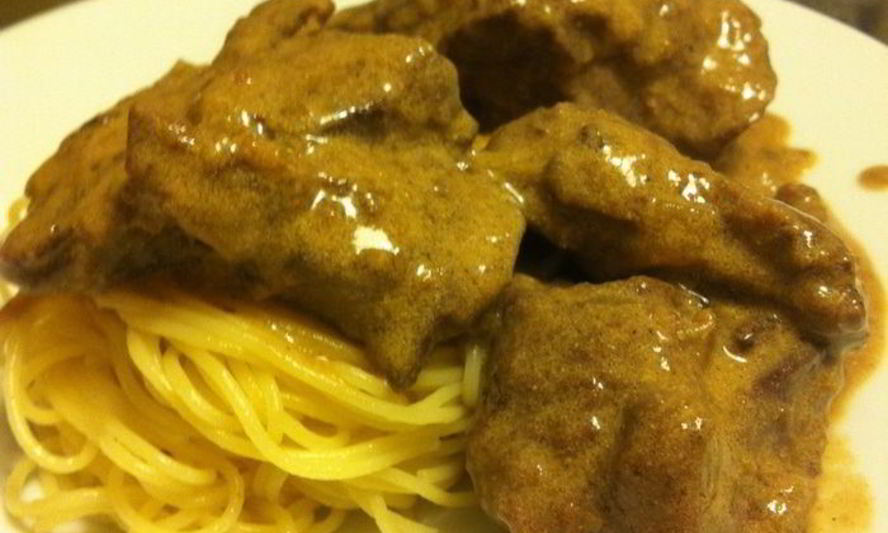 Рецепт печень ягненка в сметане