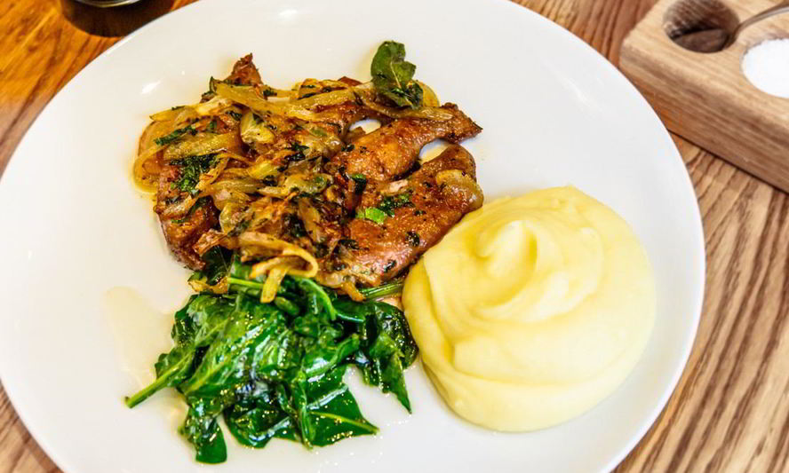 Рецепт телячья печень со шпинатом