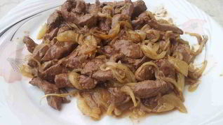 Жареная говяжья печень