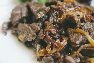 Жареная печень с луком