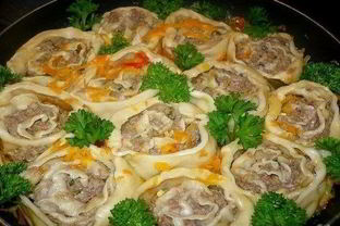 Ленивые мясные пельмени