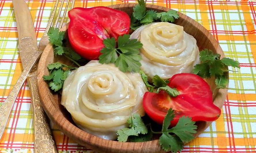 Рецепт ленивые пельмени розочки