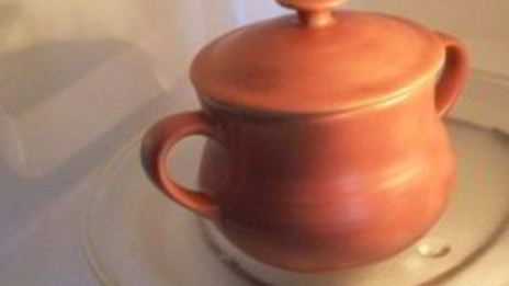 пельмени с вешенками в горшочках в микроволновке