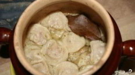 пельмени в горшочках в микроволновке