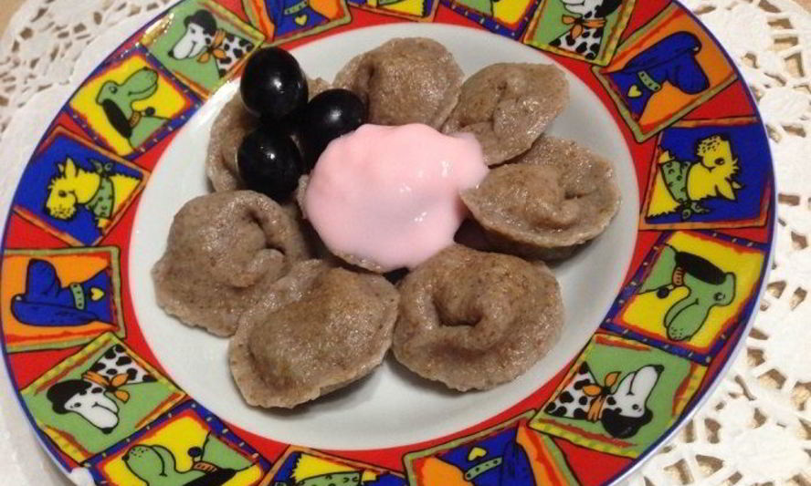 Рецепт пп-пельмени с виноградом