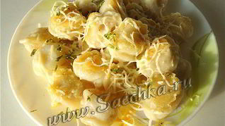 Запеченные пельмени