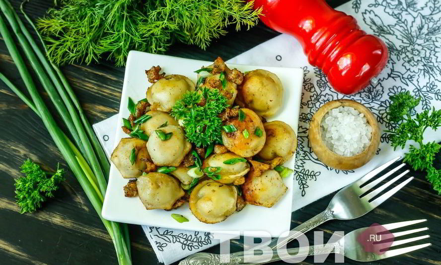Рецепт жареные пельмени
