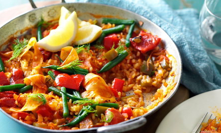Рецепт испанская паэлья с овощами