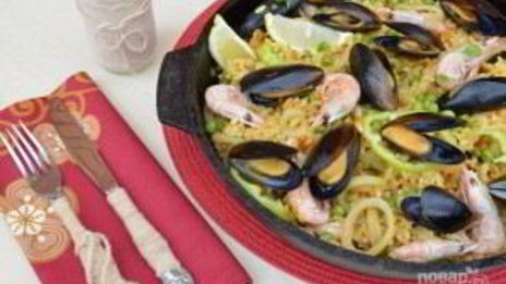 паэлья из морепродуктов